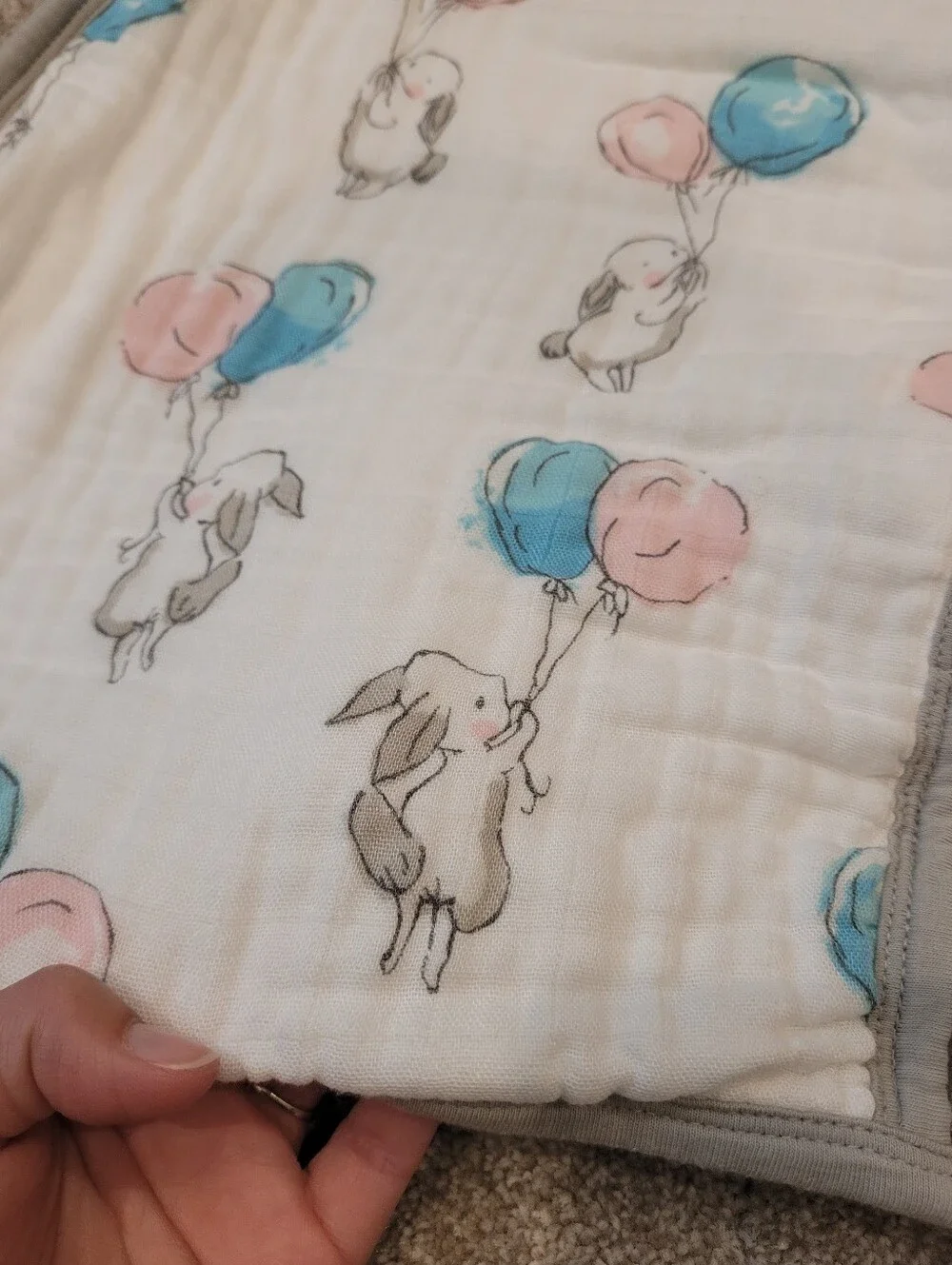 Molis&Co Baby Rabbit And Balloons Sleep Sack Size XL